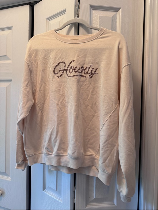Rylee + Cru Tops - Rylee + Cru Cream "Howdy" Sweatshirt